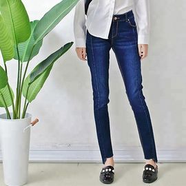 Long Women Denim Skinny Jeans , Girls Ripped Skinny Jeans Custom Design
