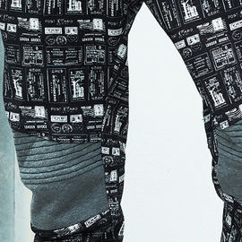 Skinny Mens Leisure Pants Streetwear , Cool Design Tight Fit Track Pants