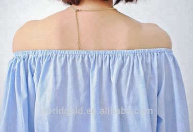 Custom Women Long Wide Sleeves Off Shoulder Blouse With Embroidery Decor